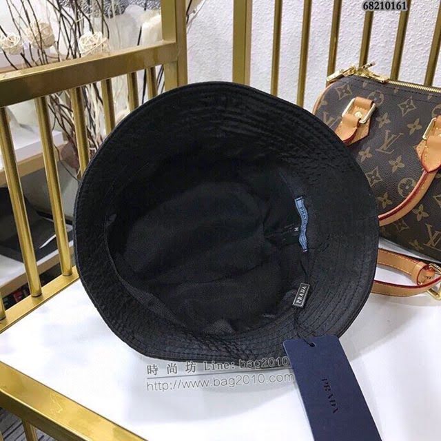 Prada男女同款帽子 普拉達經典暗黑錦綸漁夫帽遮陽帽  mm1068